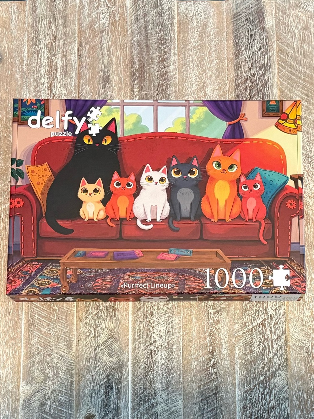 Delfy Jigsaw Puzzle: Purrfect Lineup
